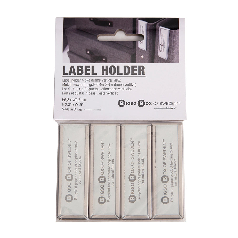 Labelhouder clip-on 4 stuks Bigso Box of Sweden