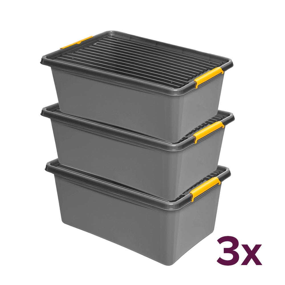 Opbergbox 9 liter geel gekleurde transparant Really Useful Boxes
