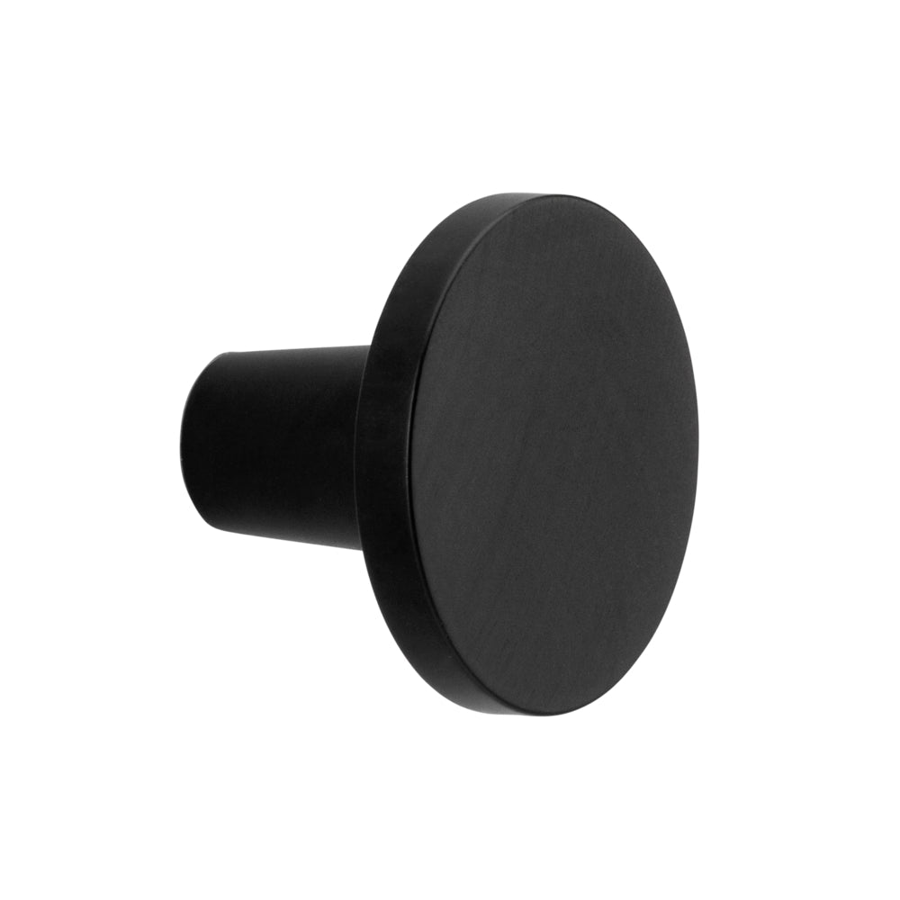 Vlakke knop matzwart - elfa®