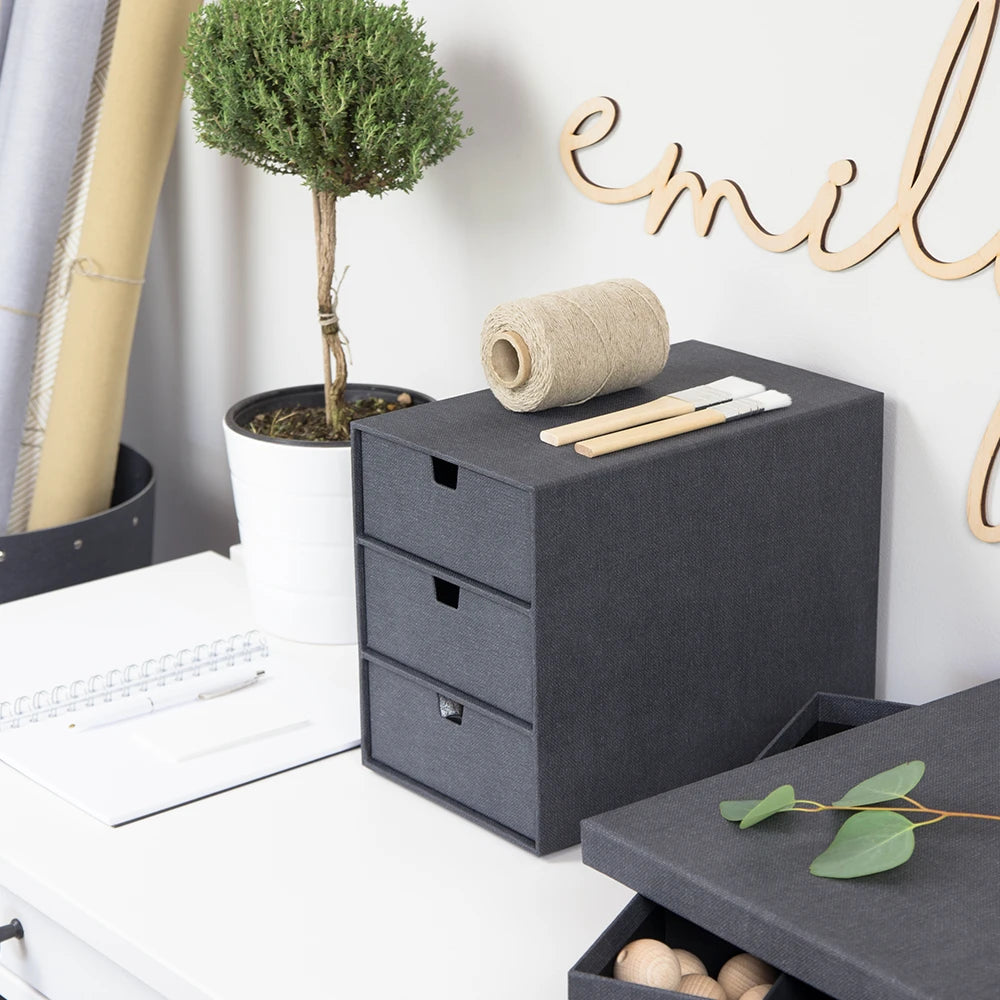 Bureau organizer met 3 lades Bigso Box of Sweden
