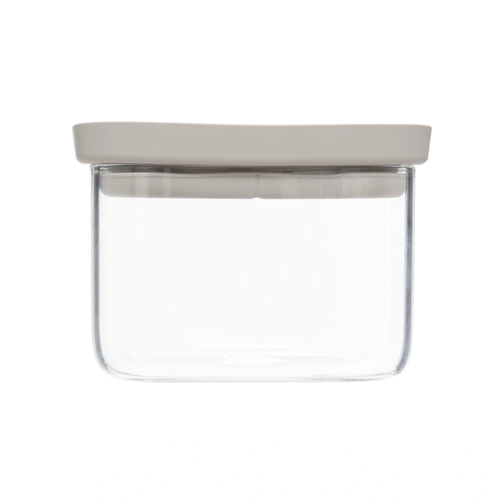 Glazen voorraadpot 400 ml vierkant stapelbaar Five®