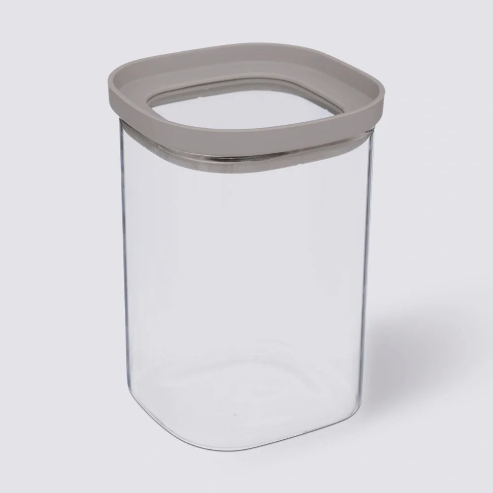 Glazen voorraadpot 1.0 liter vierkant stapelbaar Five®
