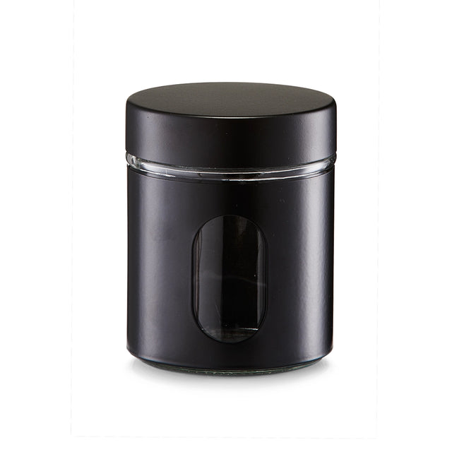 glazen-zwarte-voorraadpot