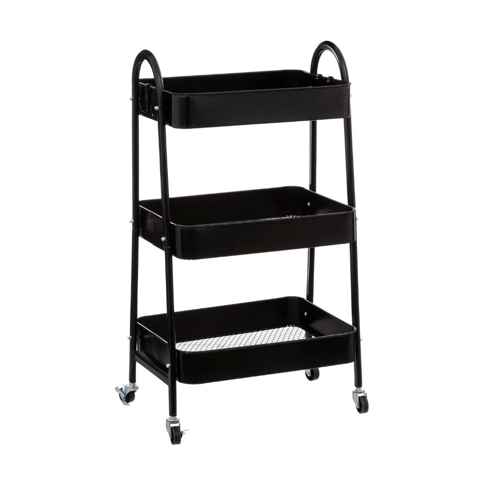 Metalen trolley zwart 3 laags Five®