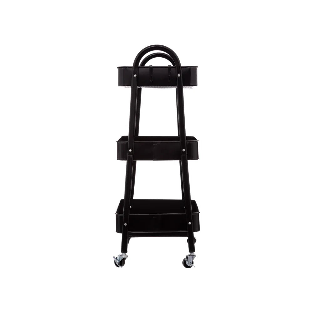 Metalen trolley zwart 3 laags Five®