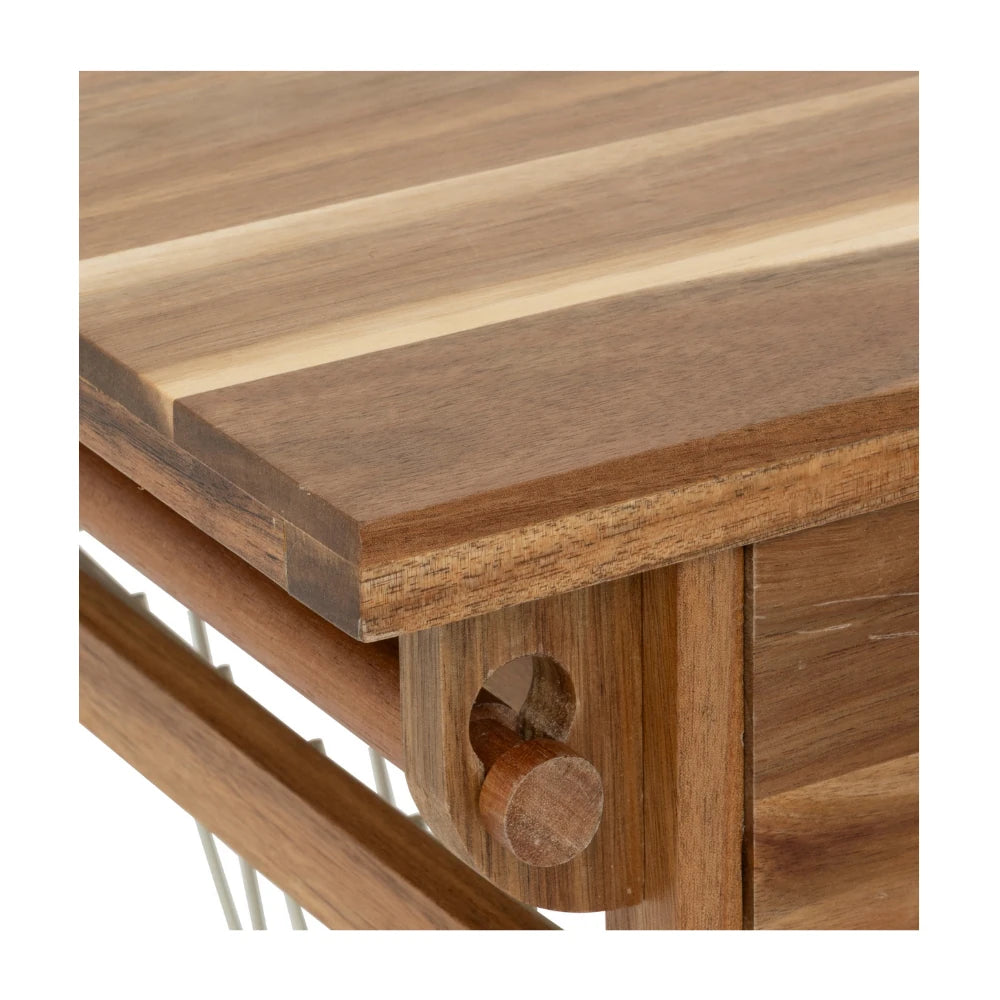 Houten keukentrolley met opbergmanden Five®