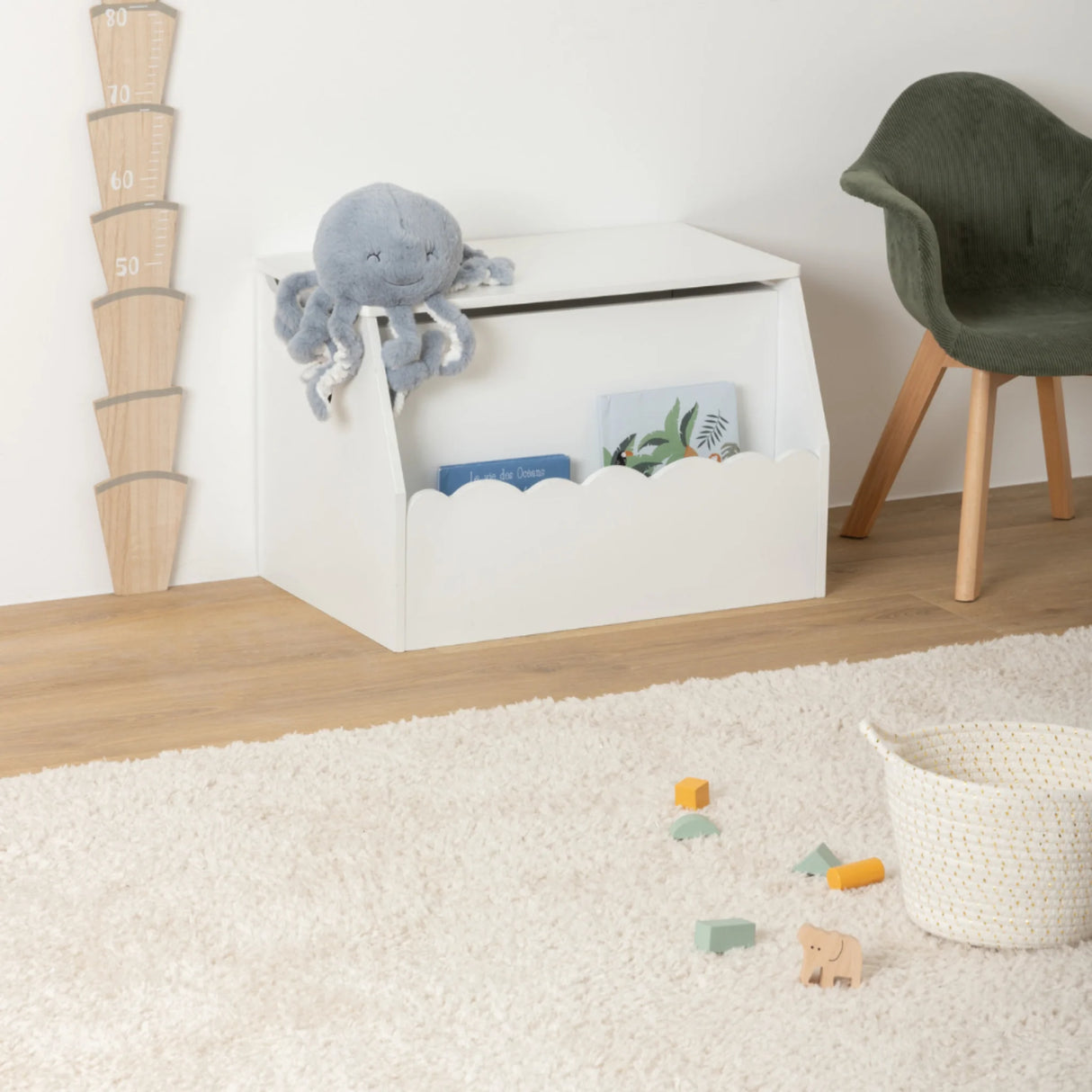 Witte opbergkist kinderkamer Atmosphera