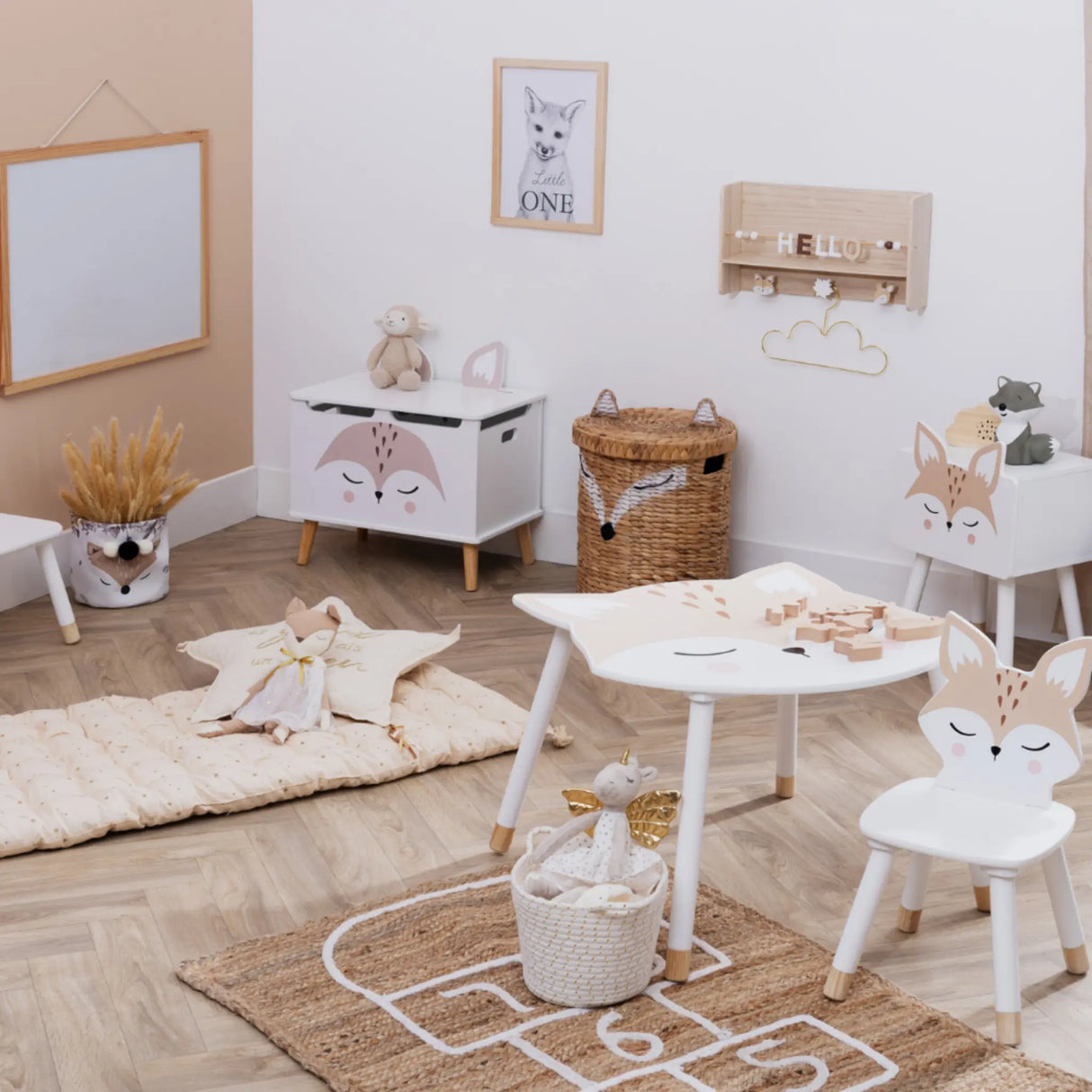 Grote speelgoedkist met deksel Vos Atmosphera