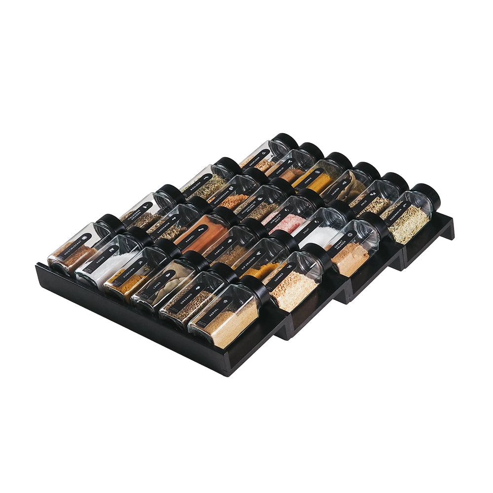 So Clever kruidenset Kruidenrek Lade met 24 Kruidenpotjes en 72 Labels