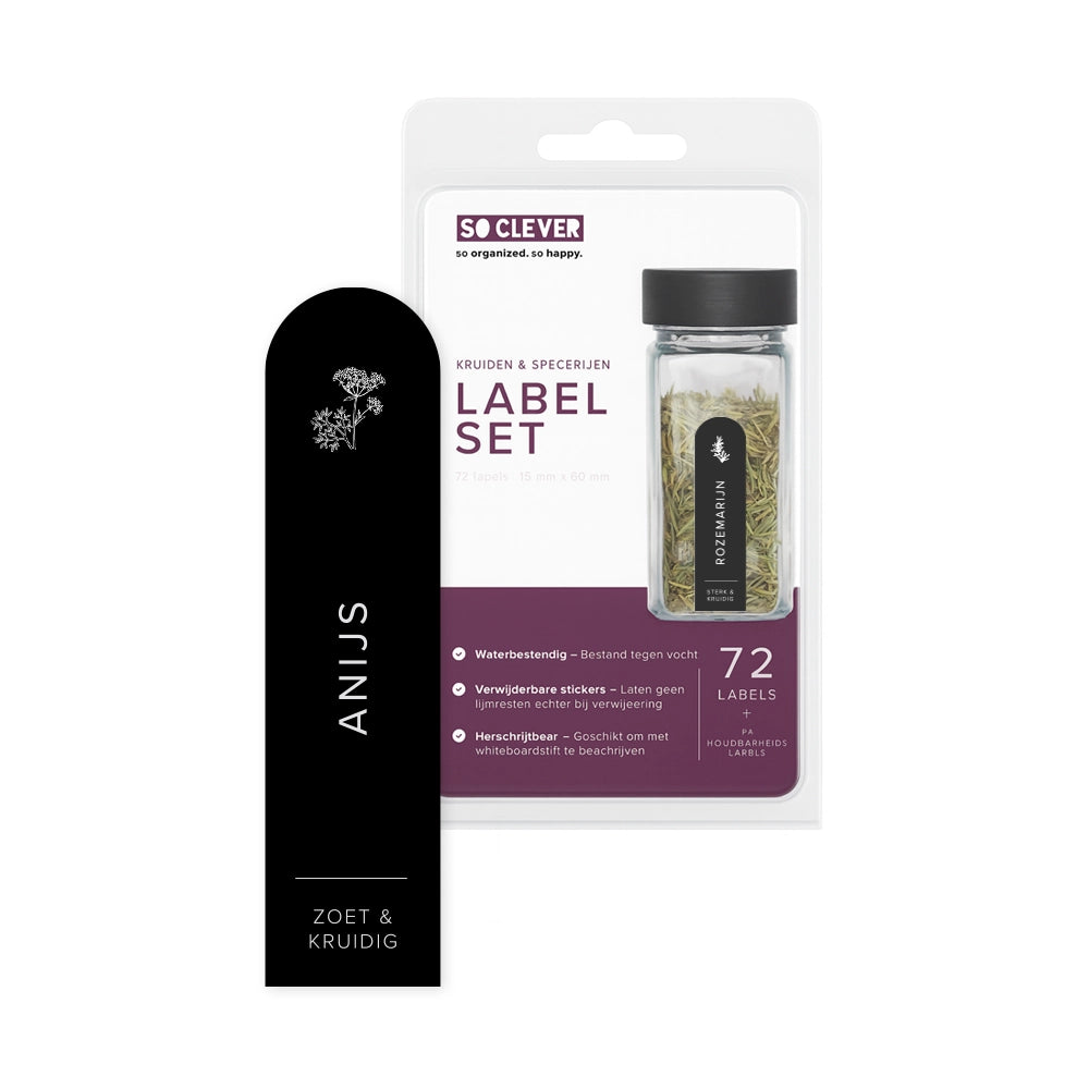 So Clever Kruiden Labels 72 stuks 15x60mm