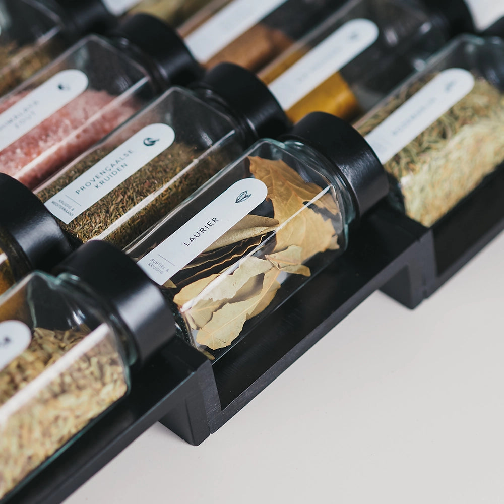 So Clever kruidenset Kruidenrek Lade met 24 Kruidenpotjes en 72 Labels