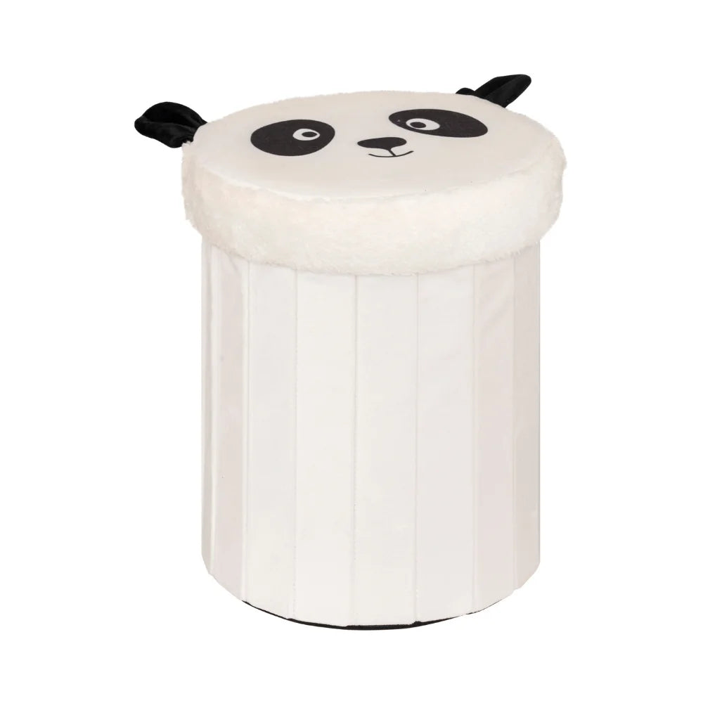 Speelgoedmand en poef met deksel Panda Atmosphera