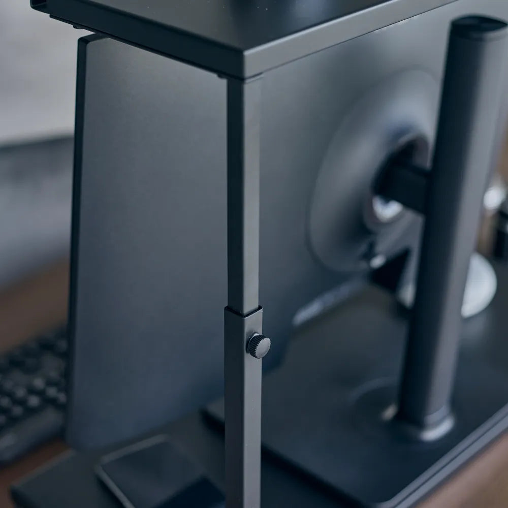 Monitorstandaard zwart 2-laags in hoogte verstelbaar Yamazaki