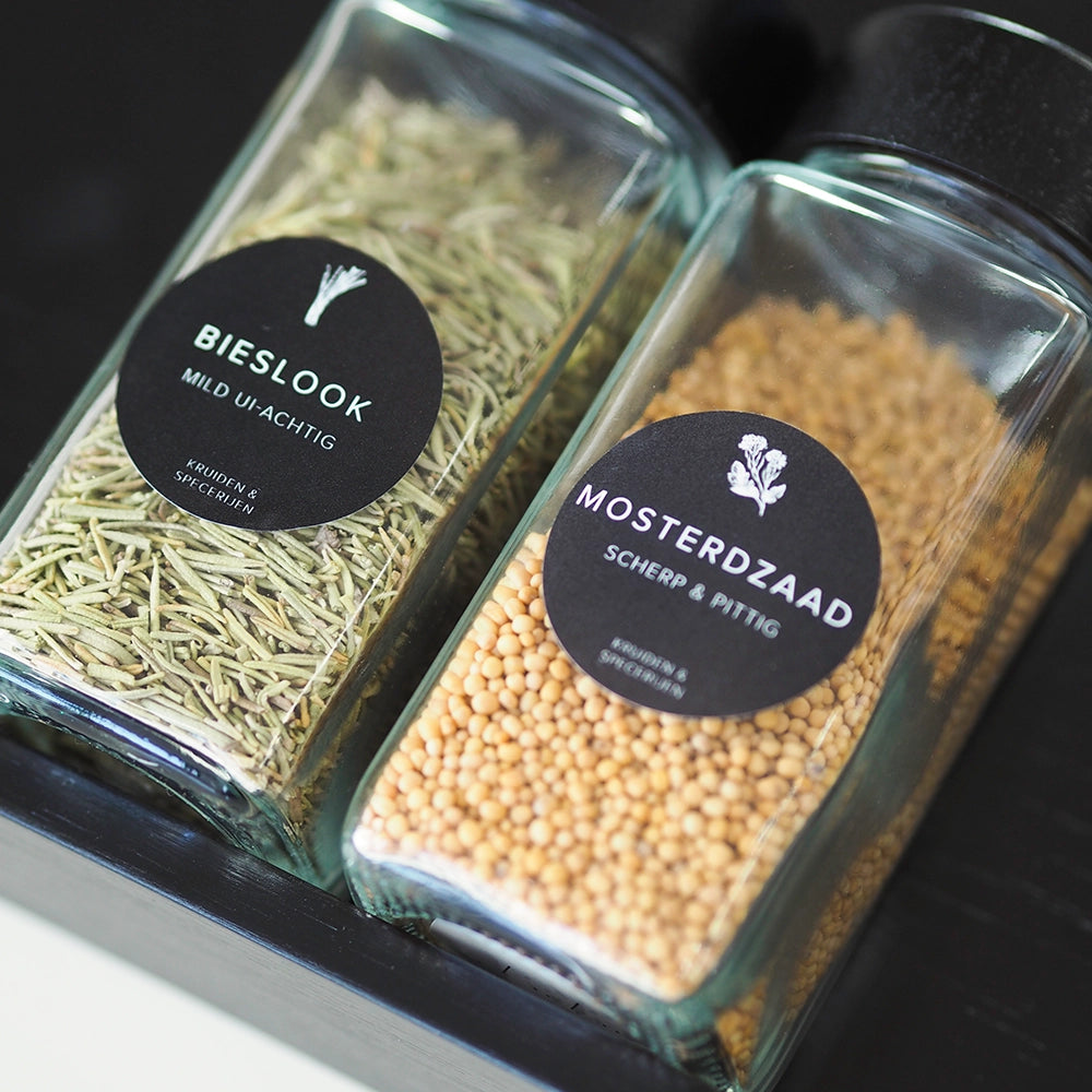 So Clever kruidenset 24 Kruidenpotjes 120 ml met Ø35mm Labels