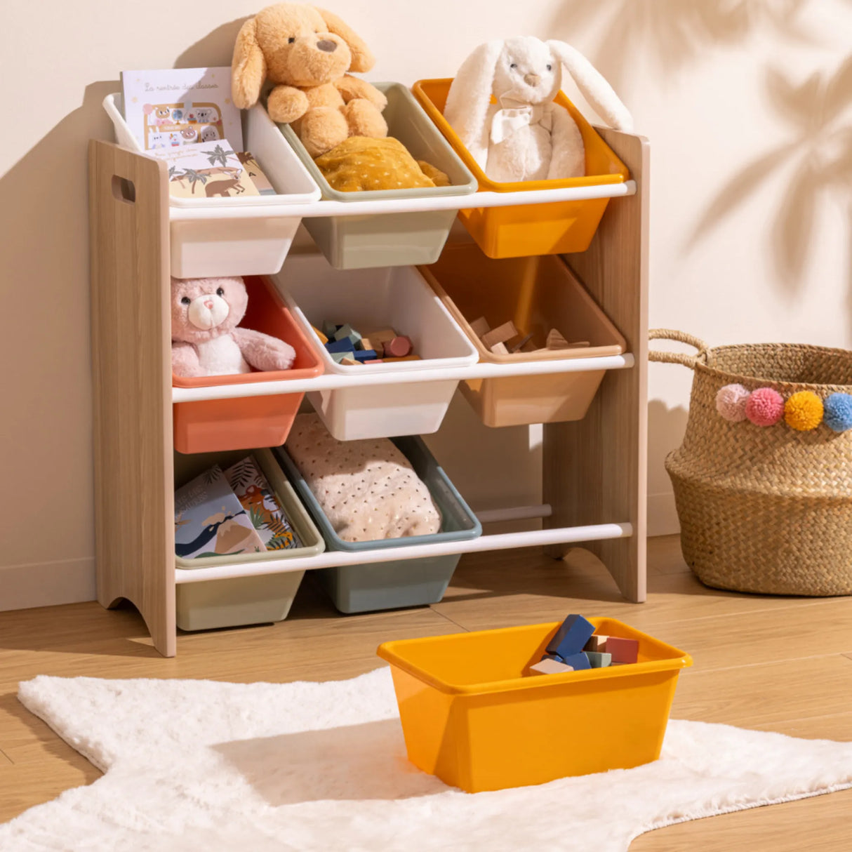 Opbergmeubel uitneembare opbergbakken speelgoed Atmosphera