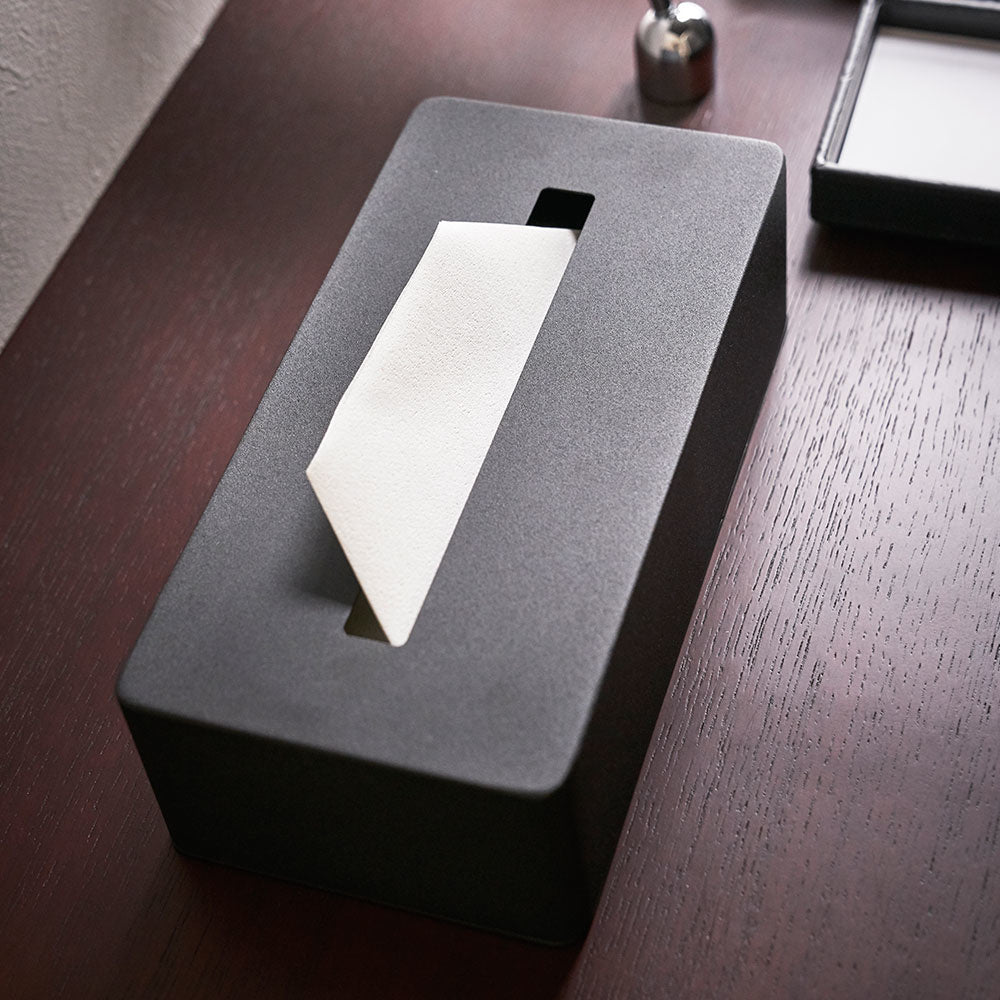 tissue-box-zwart-metaal
