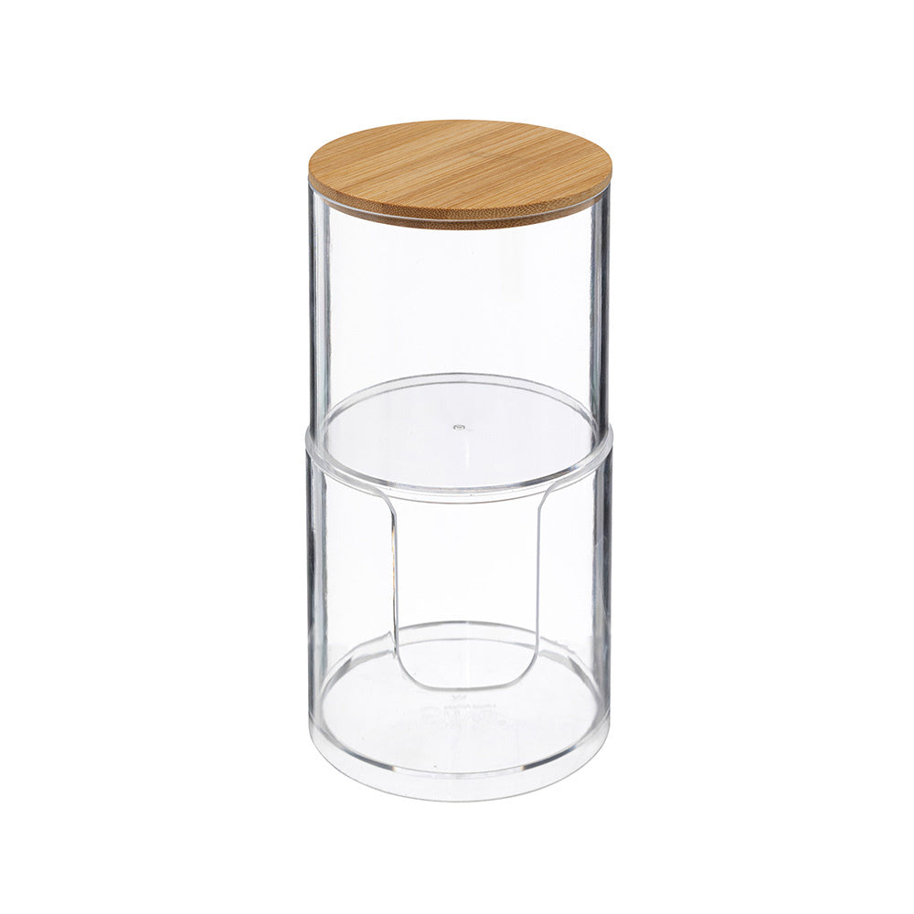 Transparante wattenschijfjes houder