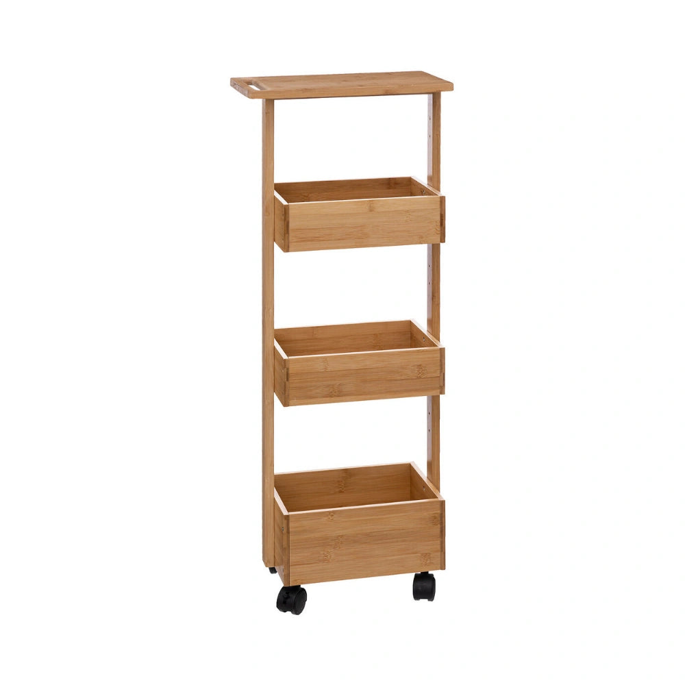 Bamboe badkamer trolley Five®