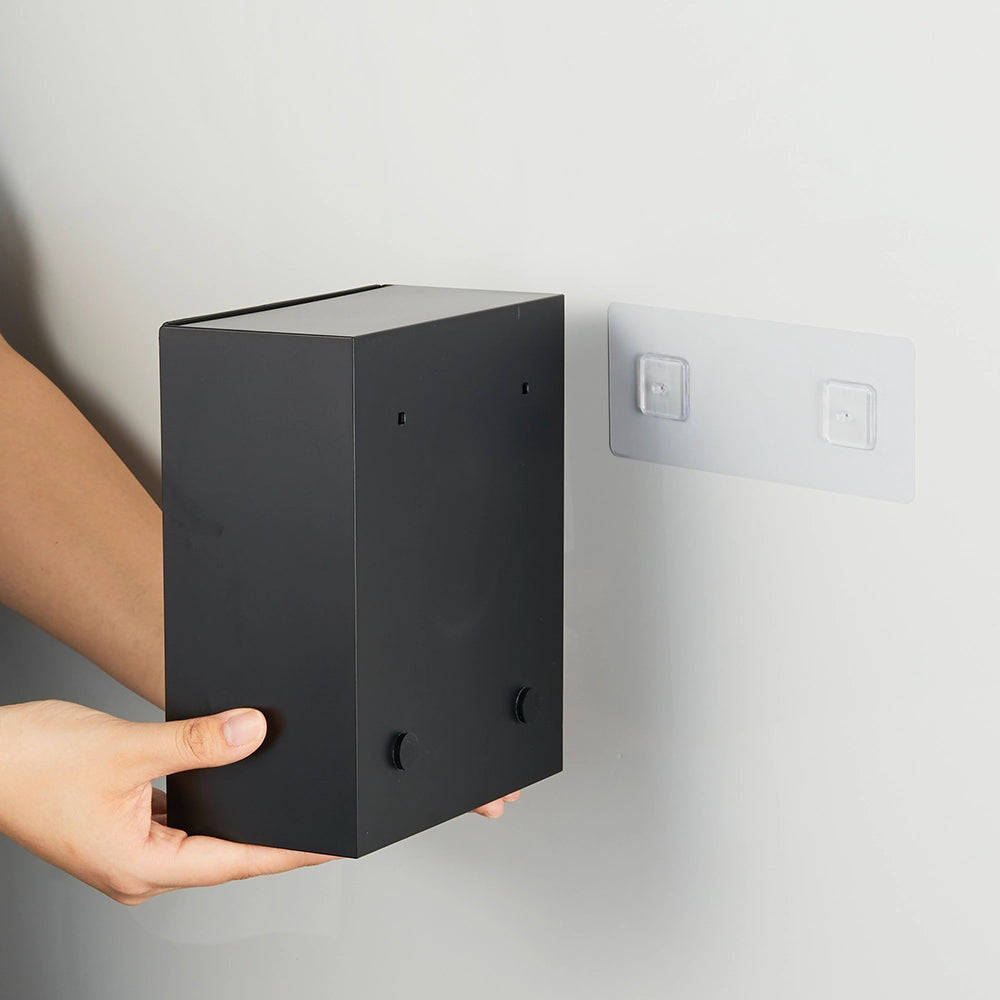 wand-prullenbak-ophangen-zonder-boren