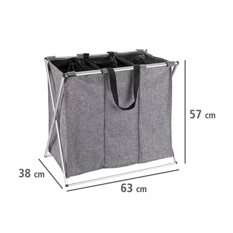 wenko-3-vaks-wasmand-grijs