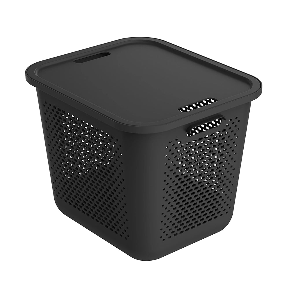 zwarte-opbergmand-kunststof-met-deksel