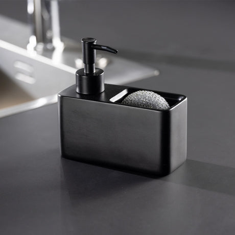 zwarte-zeepdispenser-sponshouder