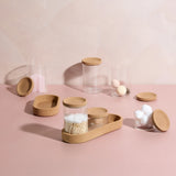 Wattenschijfjes en -staafjes houder 3-delige set Five®