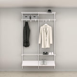 Hallway solution, shoe storage with angled shelves W: 1248 mm