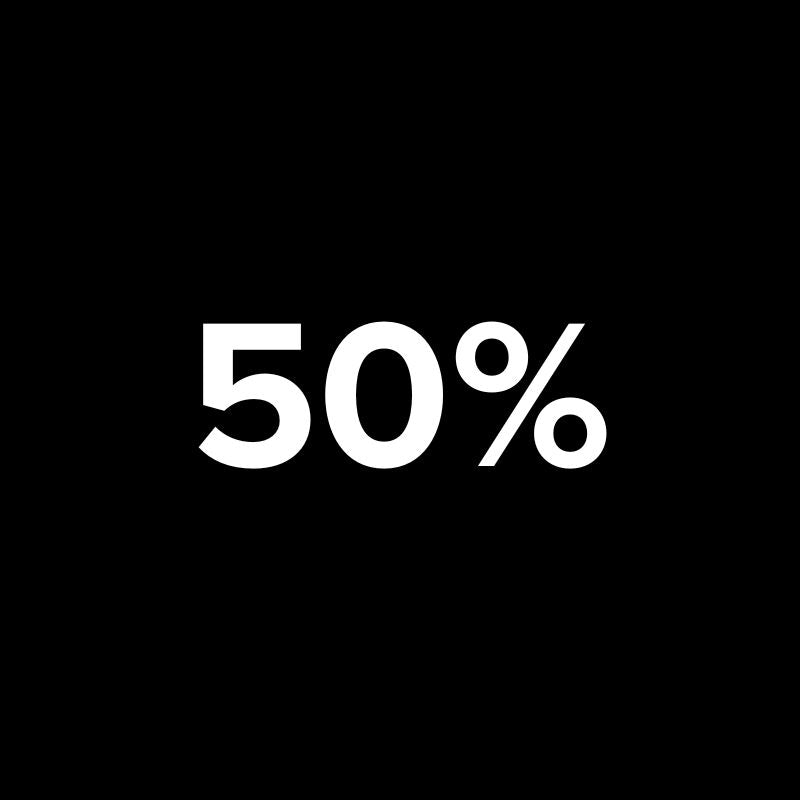50% korting
