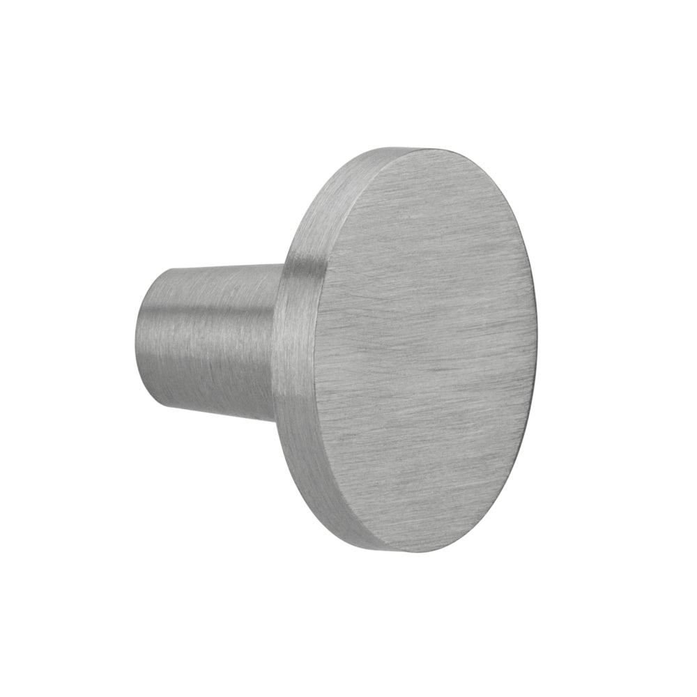 Vlakke knop geborsteld zilver - elfa®