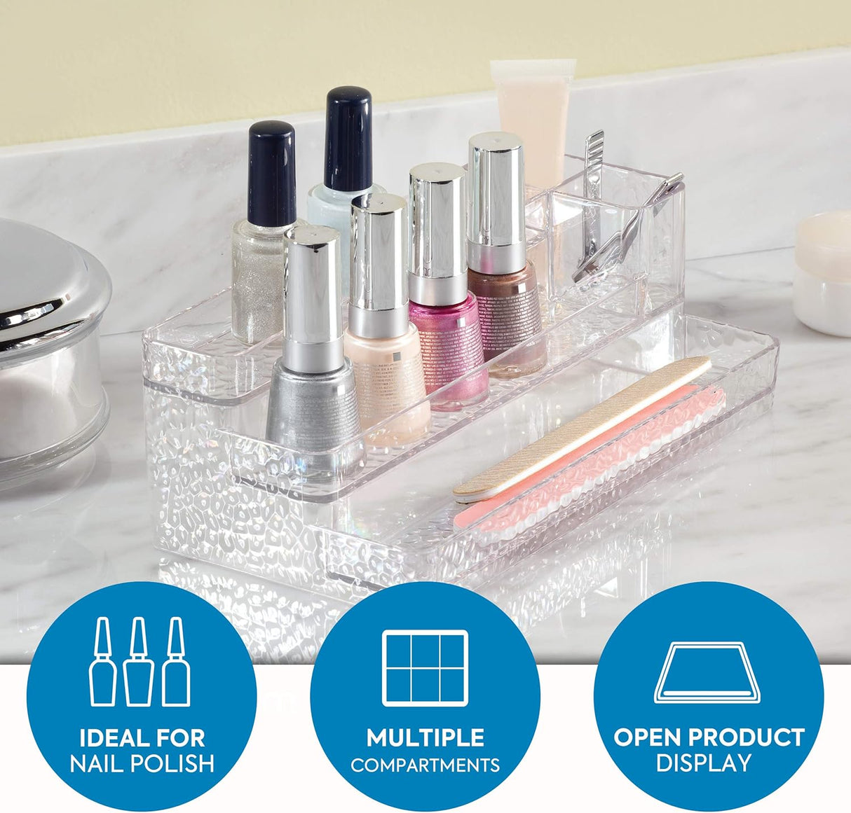 Make-up display transparant cosmetica organizer iDesign