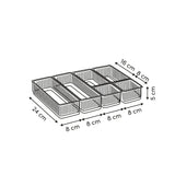 Transparante ladebakjes 6-delige set ribbelpatroon Five®