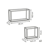 Magnetische hangbakjes transparant 3-delig Five®