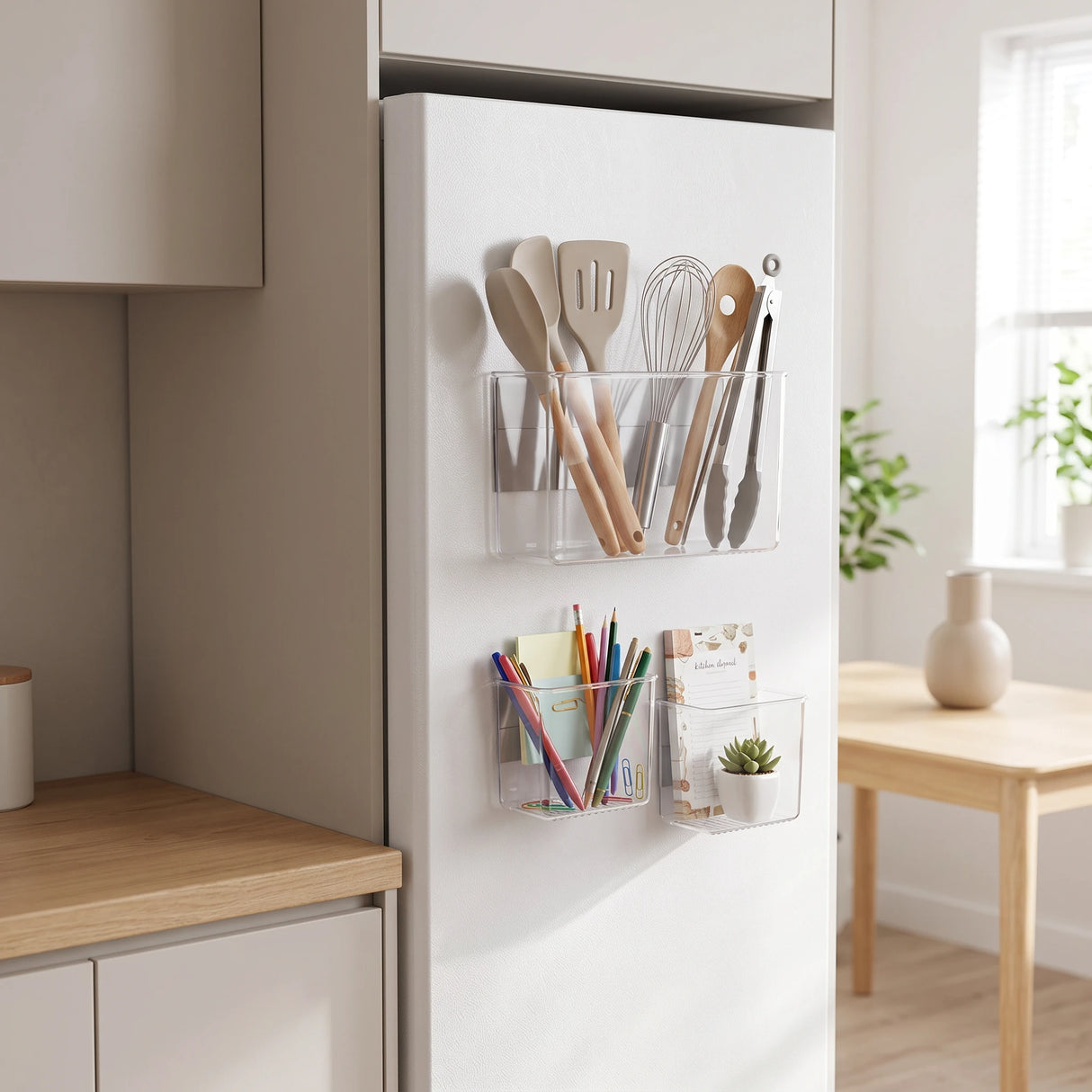Magnetische hangbakjes transparant 3-delig Five®
