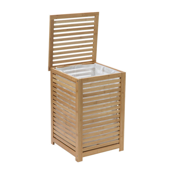 Dubbele wasmand - bamboe 58 x 40 x 60 cm aanbieding bij Action Dubbele wasmand - bamboe 58 x 40 x 60 cm aanbieding bij Action