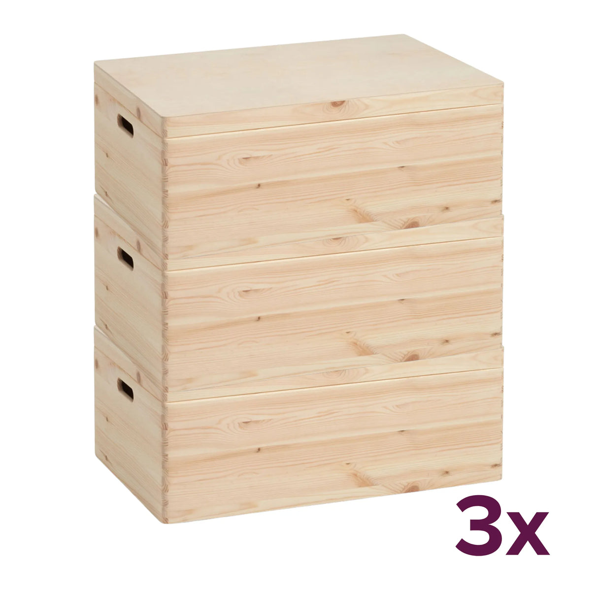 Houten kist met deksel large (voordeelbundel) Zeller Present