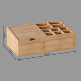 Bamboe make-up display 10 compartimenten en spiegel Five®