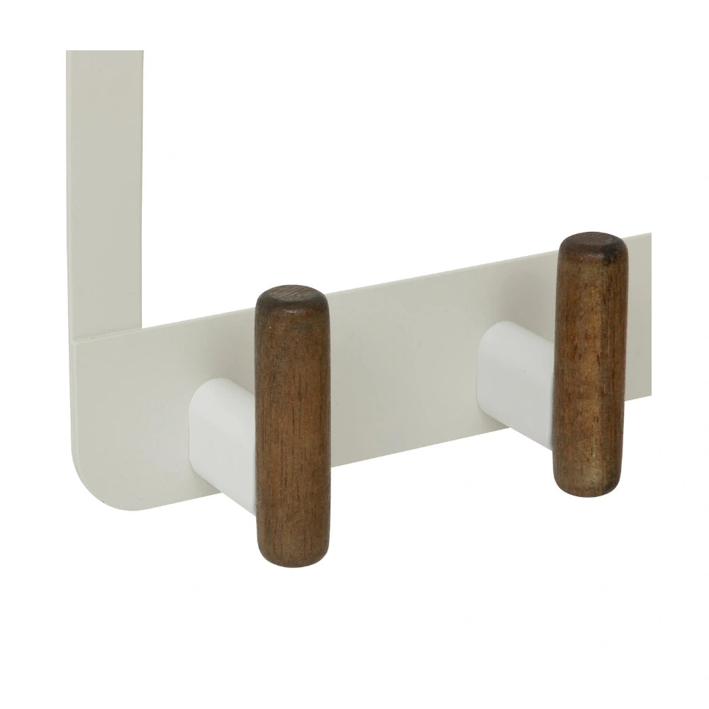 Deurkapstok stompe deur metaal/hout 4 haken Five® Cassie