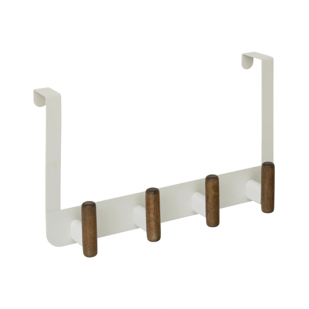 Deurkapstok stompe deur metaal/hout 4 haken Five® Cassie
