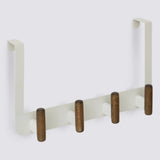 Deurkapstok stompe deur metaal/hout 4 haken Five® Cassie
