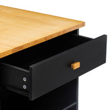 Keukeneiland op wielen hout zwart Five®
