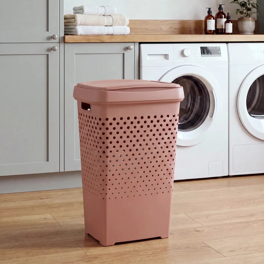 Kunststof wasmand met deksel 70 liter Five®