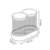 Wattenschijfjes en -staafjes houder 3-delige set Five®