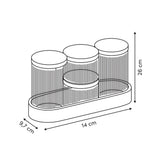 Wattenschijfjes en -staafjes houder 5-delige set Five®