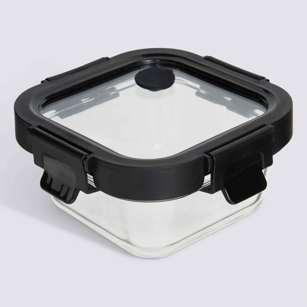Vierkant vershoudbakje glas 320 ml Five®