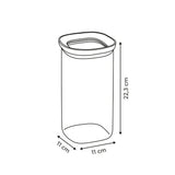 Glazen voorraadpot 1.6 liter vierkant stapelbaar Five®