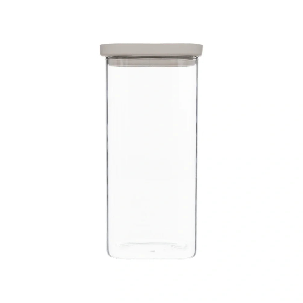 Glazen voorraadpot 1.6 liter vierkant stapelbaar Five®