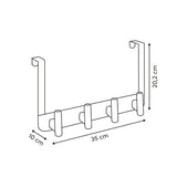 Deurkapstok stompe deur metaal/hout 4 haken Five® Cassie