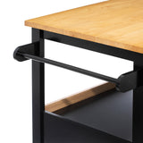 Keukeneiland op wielen hout zwart Five®