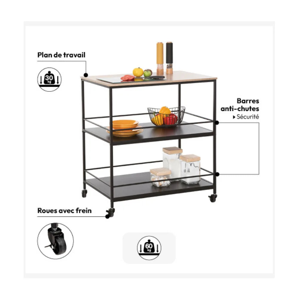 Keukentrolley groot werkblad Five®